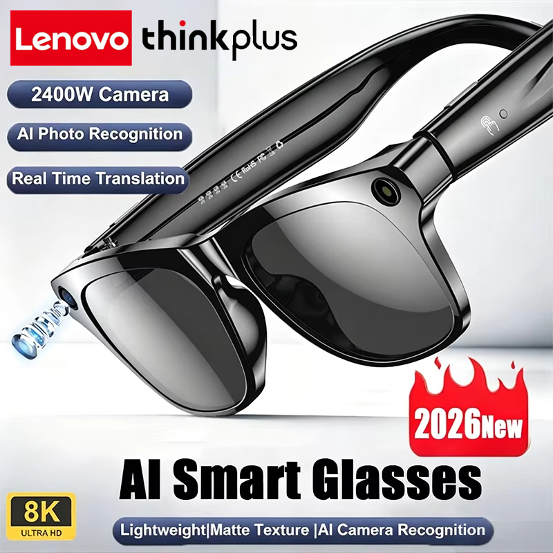Smart Glasses Lens - レノボファッションタッチスマート音声アシスタントメガネ Bluetooth対応撮影リモコン 男女兼用スマートグラス