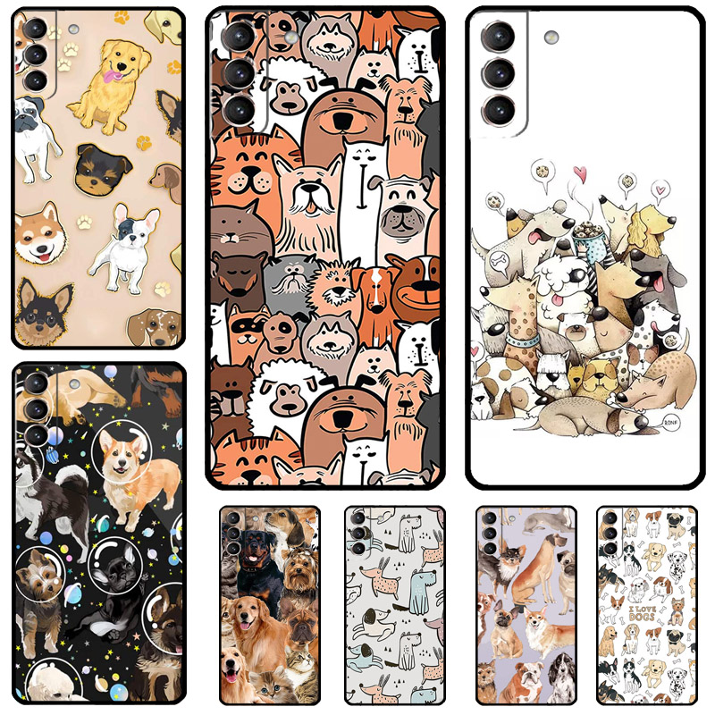 Samsung Galaxy S24 - フレンチブルドッグのビーグルパターンカバー,サムスンギャラクシーs24ウルトラs23 s22 s20 s21 e s8