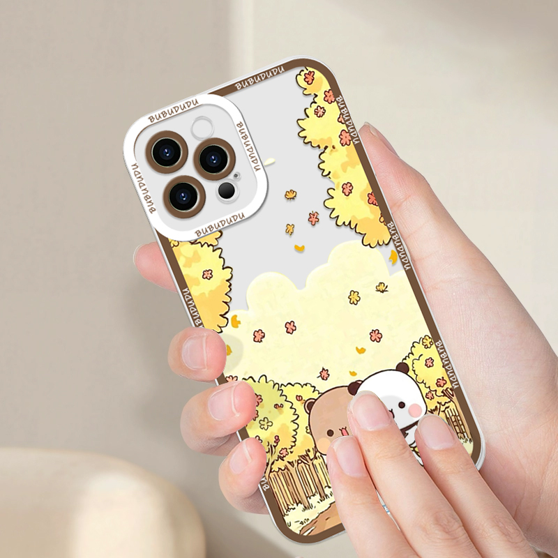 漫画の蜂、ブブドゥドゥ、パンダのカップル柄クリアスマホケース - Samsung Galaxy S24 のレビューと価格